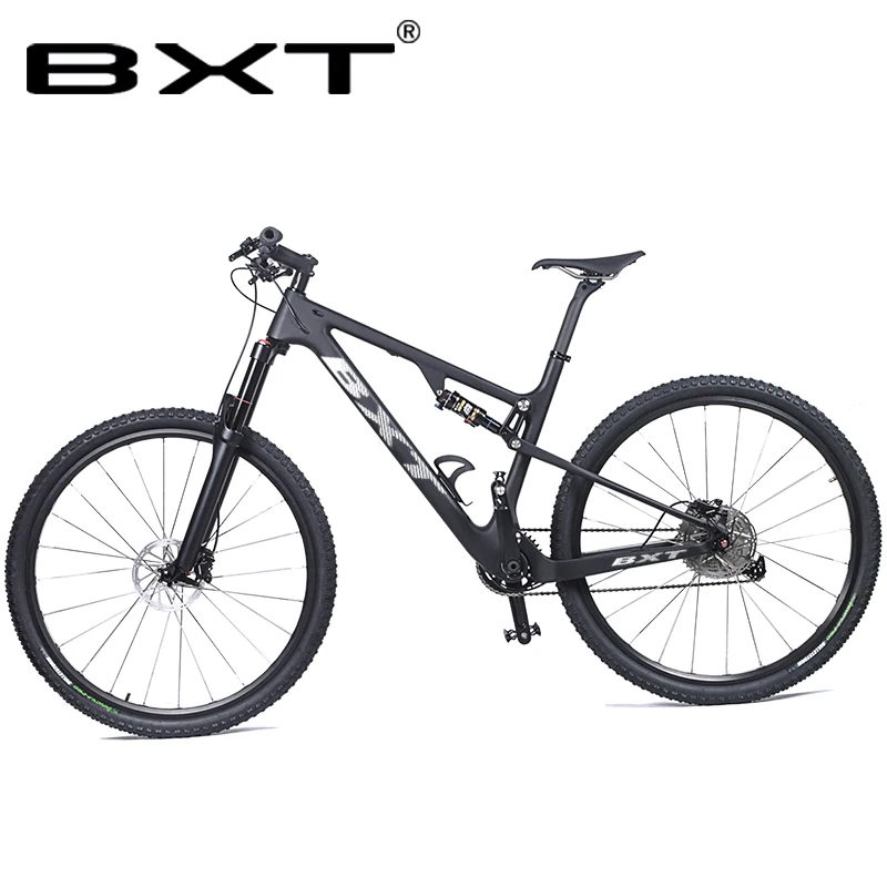 BXT 29er Full Suspension Mountain Bicycle T800 Carbon MTB Bike 11Speed Carbon S/M/L/XL Bike Frame Complete Bike 29*2.1” Wheel
