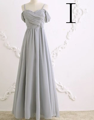 9 видов стилей офисная шифоновая блуза серый платье подружки невесты Большие размеры Bridemaids Dress женские платья новая мода под 100 Новая линия W4138 - Цвет: I