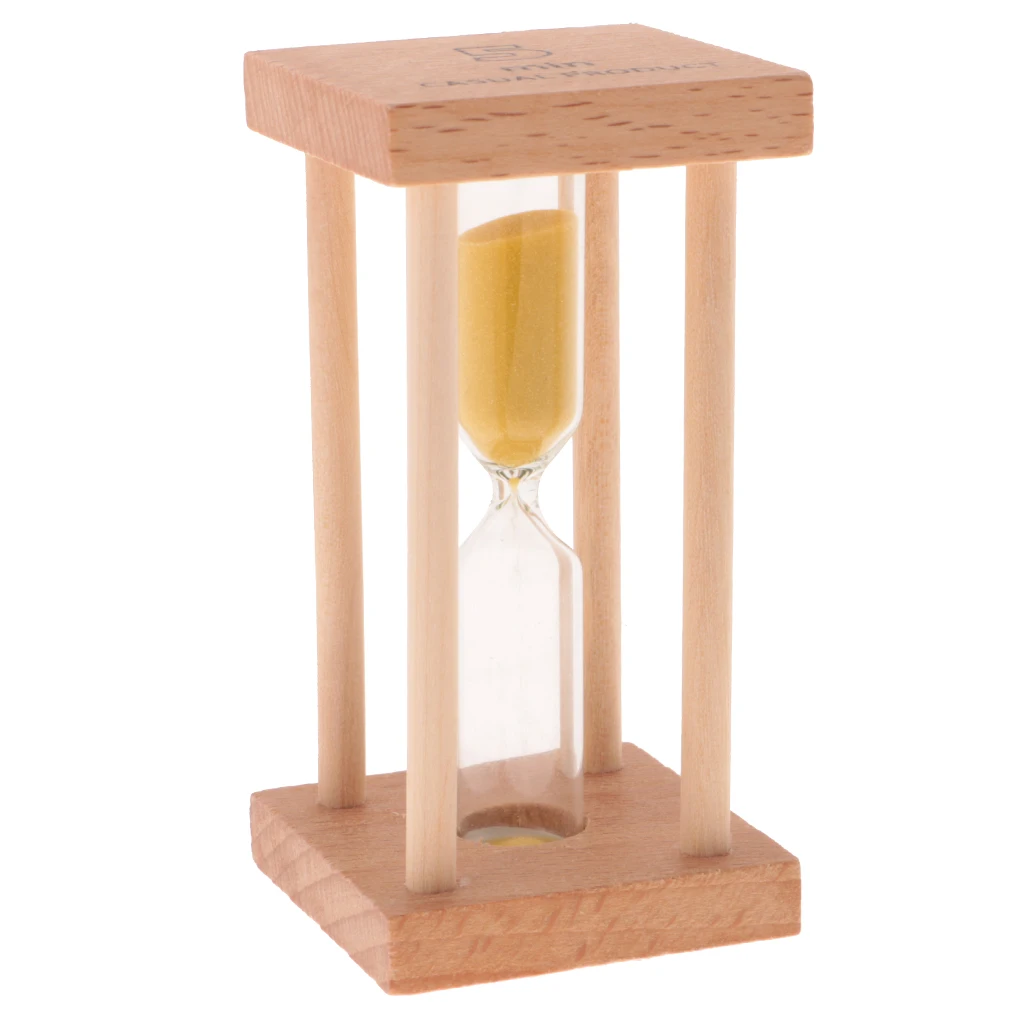 5 Mins Wooden Sandglass Baking/Cooking Timer Hourglass Home/Kitchen Accessories Ornament