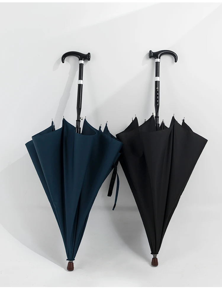Зонт от дождя с длинной ручкой, противоскользящий, регулируемая высота, трость, мужской ветрозащитный зонт для гольфа, большой зонт, мужской подарок