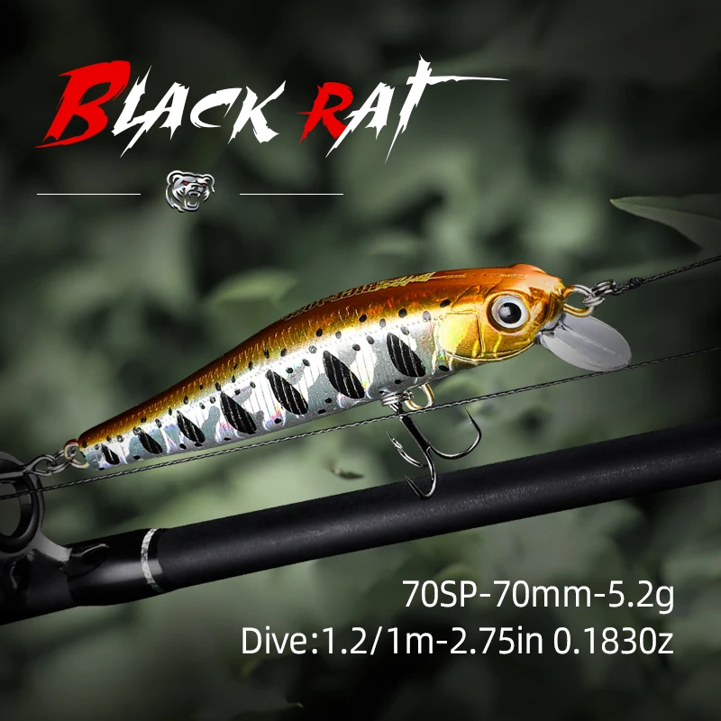 Fishing Lure Minnow 70mm 5.2g Artificial Bait Tackle Magent Weight