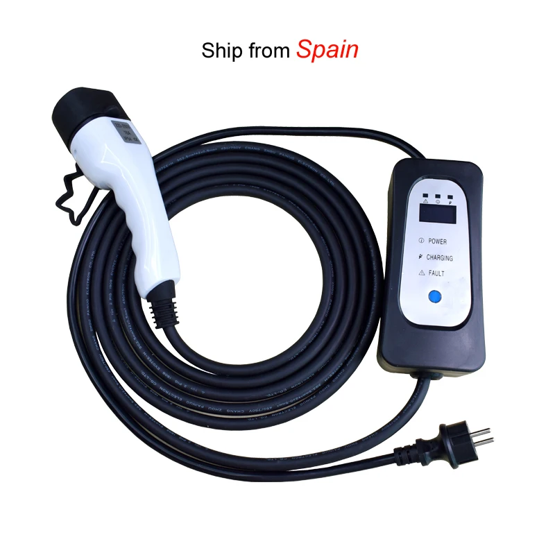  ev charger type 2 for Electric car iec62196 Schuko 5.5M ev charging cable portable charger level 2 