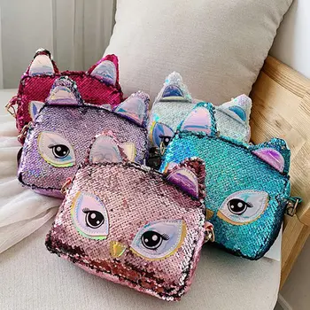 

1 PC Colorful Sequined Small Bag Cat Bag Women Girls Messenger Crossbody Shoulder Bag Dropship New Arrival