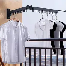 1 шт. Складная настенная вешалка для одежды на открытом воздухе балкон многофункциональная сушилка Выдвижная невидимая складная вешалка для одежды
