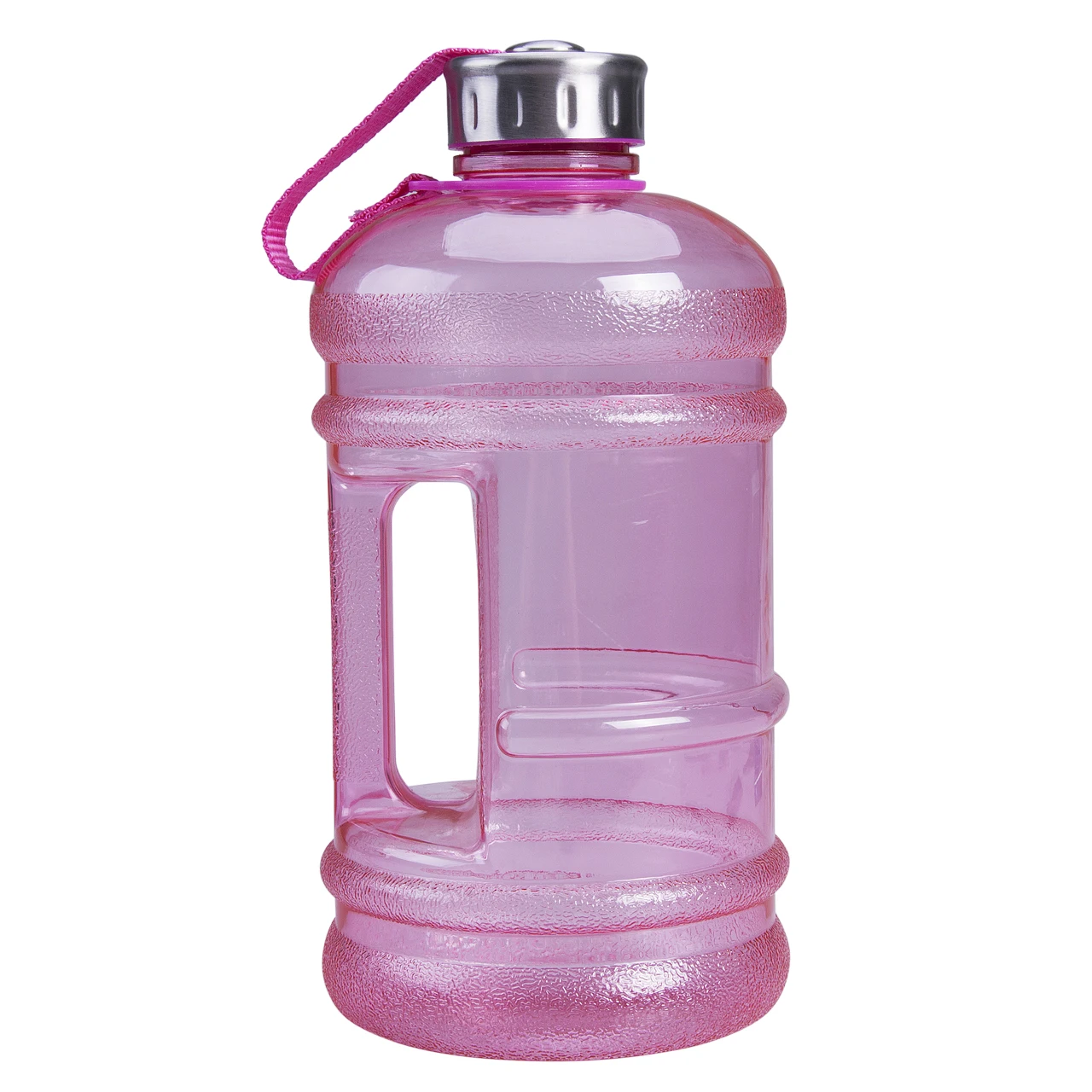 2.2L BPA большой спортивный тренажерный зал обучение путешествия напиток бутылка для воды крышка чайник кувшин тренировки - Цвет: Розовый