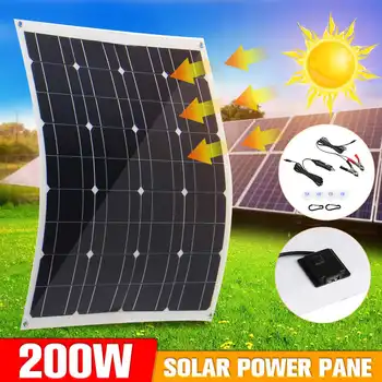 

200W Solar Panel USB DC With 10/20/30A Controller Flexible Solar cells for Car Yacht Battery Charger
