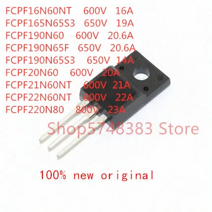 10 шт./лот FCPF16N60NT FCPF165N65S3 FCPF190N60 FCPF190N65F FCPF190N65S3 FCPF20N60 FCPF21N60NT FCPF22N60NT FCPF220N80 | Электроника