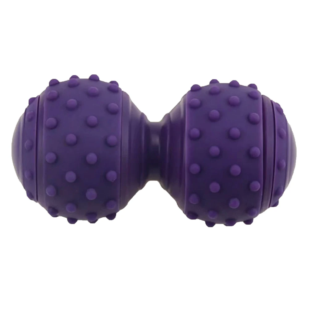 Силиконовый арахисовый Массажный мяч шиповатая рельефная мышца боль Стресс арахисовый мяч терапия здоровье тренажерный зал мышцы Relex аппарат - Цвет: Фиолетовый