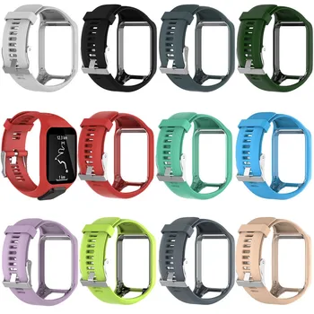 

eiEuuk Replacement Soft Silicone Gel Watchband Wristband Sport Strap for TomTom Runner 2/Runner 3/Spark 3/Adventurer