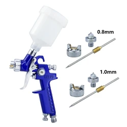 Mini pistolet à peinture pneumatique professionnel H 2000, 0.8/1.0mm, outil électrique de peinture de voitures, outil d'aérographe HVLP 