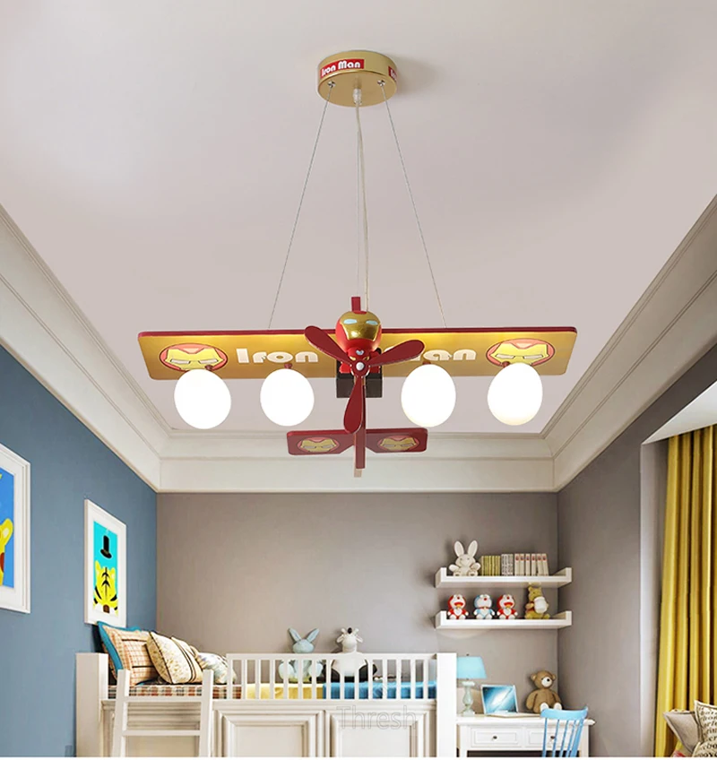 Kids Room Lamp For Children Chandelier E27 Airplane Hanging Lamp Light Kids Room Led Light Children Bedroom Lighting