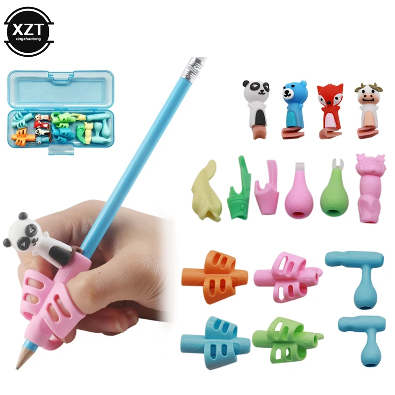 16pcs Pencil holder Grip Children Cute Pen Handle Rod HandWriting Aid Guide Hold Pen Posture Correction for kids gift stationery 4