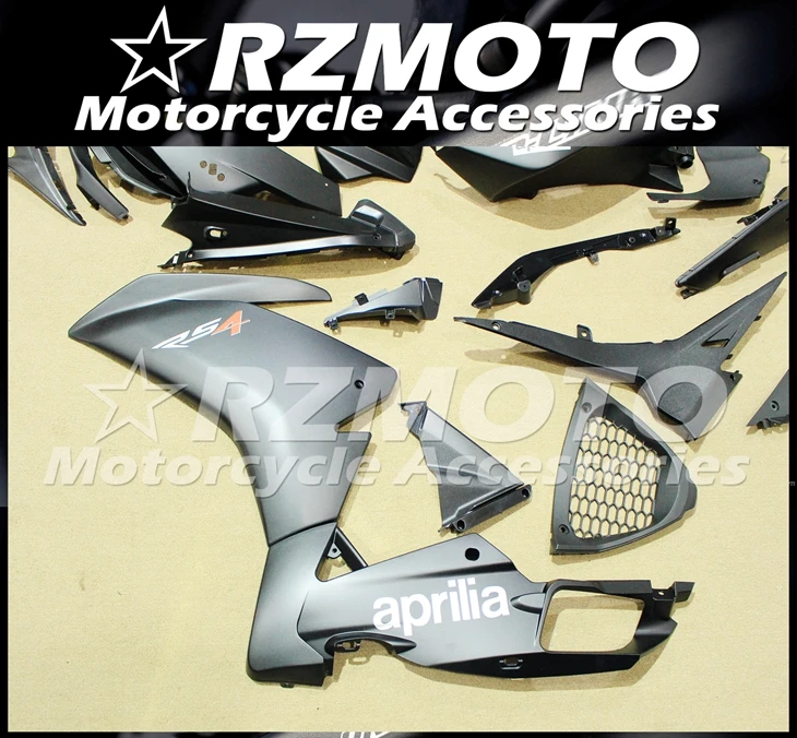 Литьевая Форма ABS Полный обтекатели наборы Подходит для Aprilia RS4 50 RS125 2012 2013 12 13 14 15 тела набор черный матовый