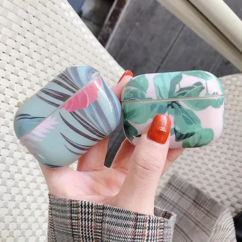 

For Airpods Pro Colorful Cute Leaves Plants Case Wireless Bluetooth Earphone Silicone Soft Cover For Apple AirPods Pro Case