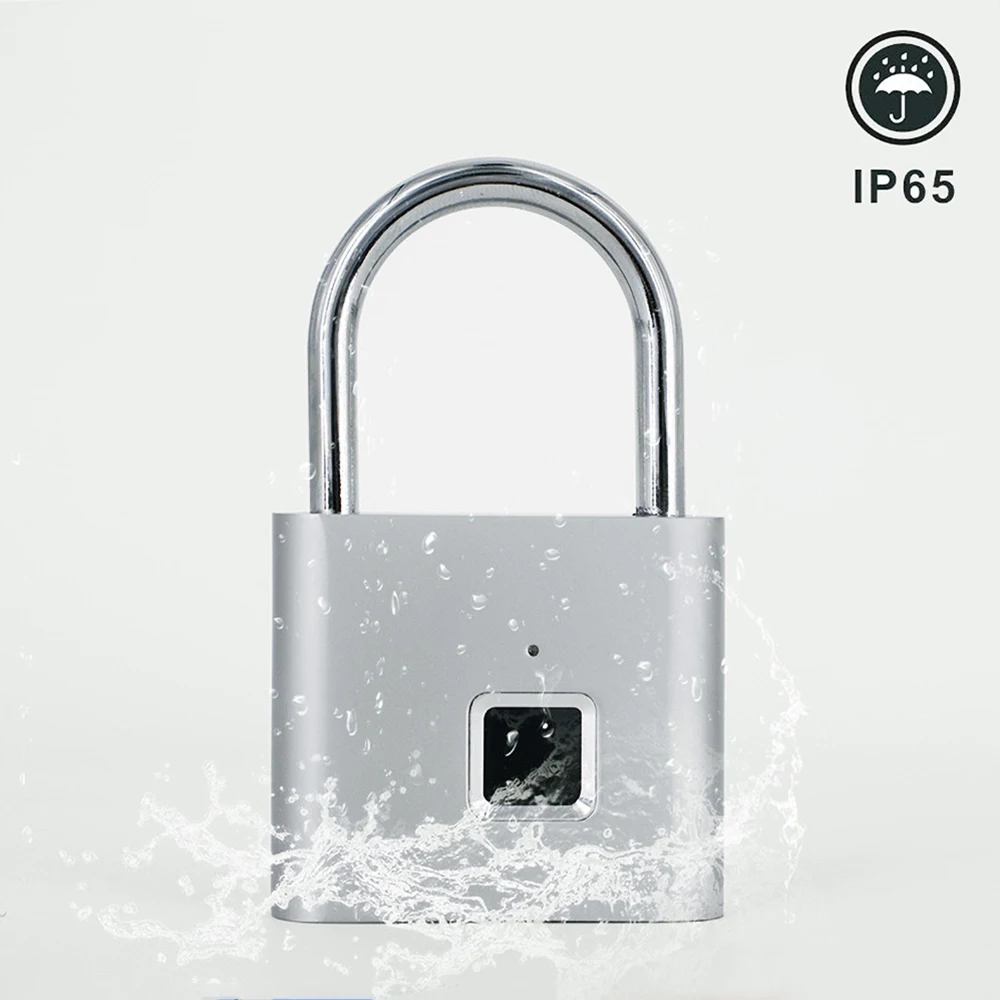 Портативный смарт-замок с отпечатком пальца IP65 Водонепроницаемый Электрический биометрический дверной замок домашняя дверная сумка чехол для багажа с usb-зарядкой