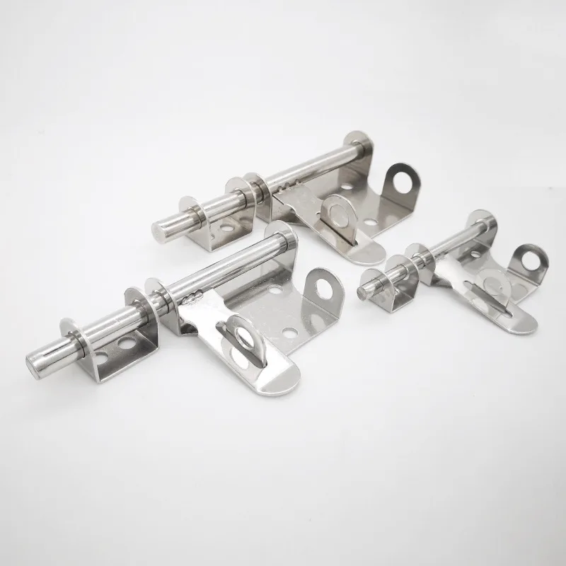 

Stainless Steel Lock Card Lock 304 Warehouse Engineering Latch men niu Anti-Theft Thick Interlocking Deadbolt Horizontal Latch