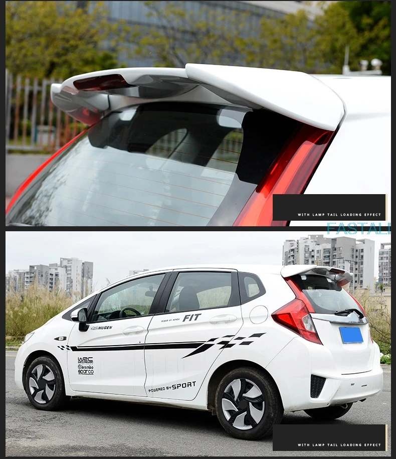 Для Honda FIT JAZZ- автомобильное заднее крыло модификация Бесплатный пробойник линия rs хвост GK5 украшение автомобиля