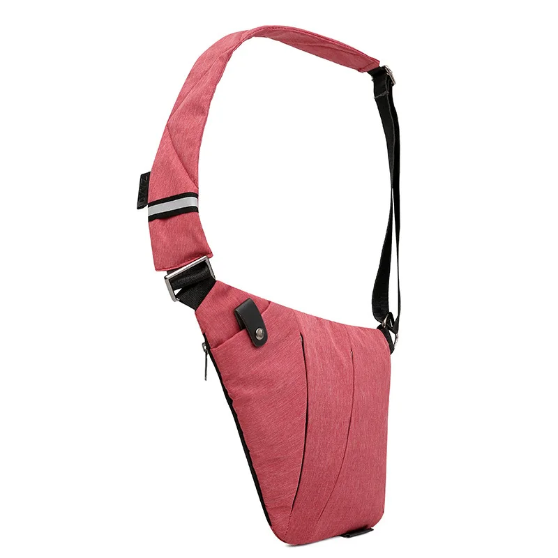 red Right Shoulder Slymaoyi, мужская сумка для путешествий, деловая, Fino, сумка на плечо с защитой от кражи, ремень безопасности, цифровая сумка для хранения, нагрудные сумки - Цвет: red Right Shoulder