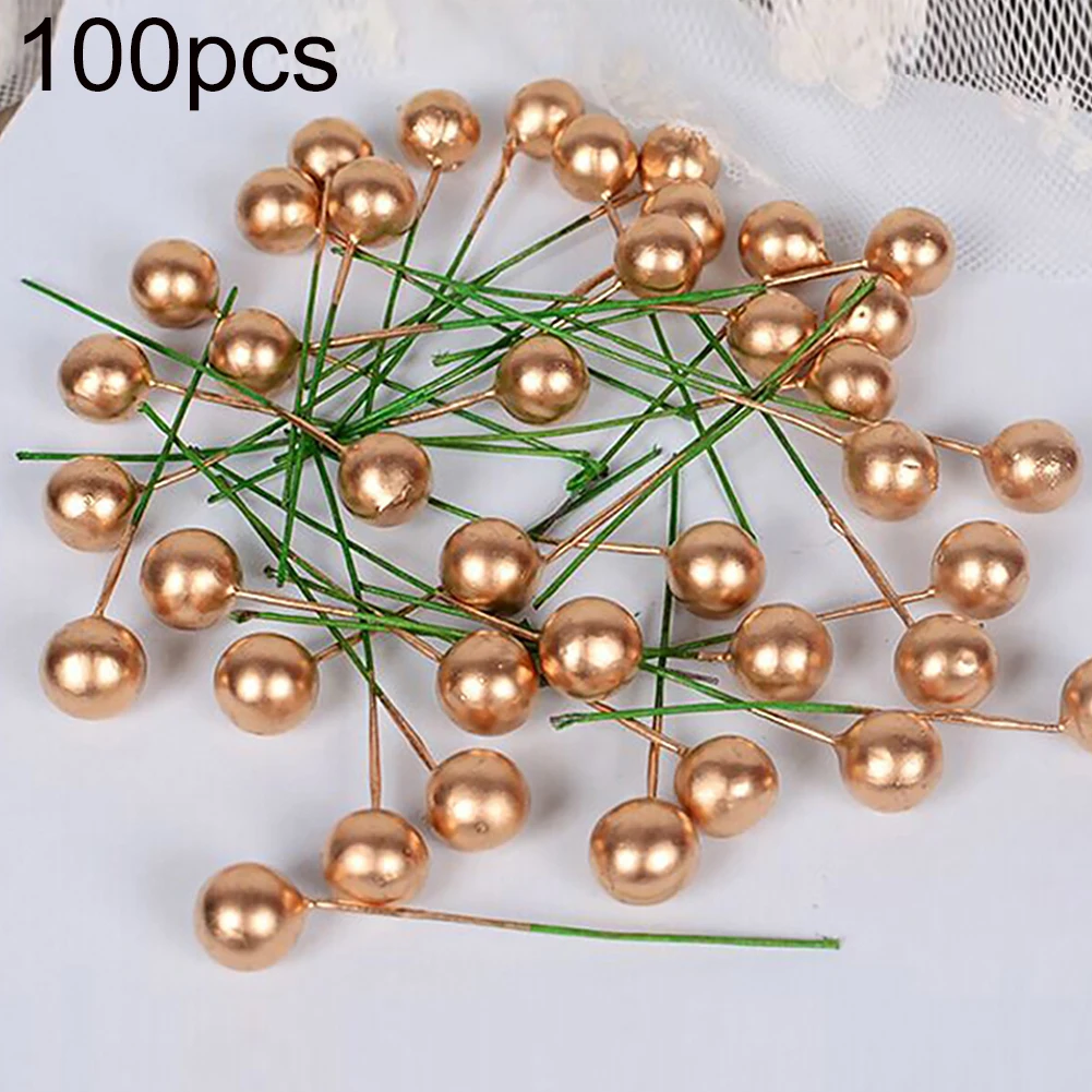 100 шт рождественские DIY Искусственные Пены ягоды вишня ягоды Рождественская елка подарок декор