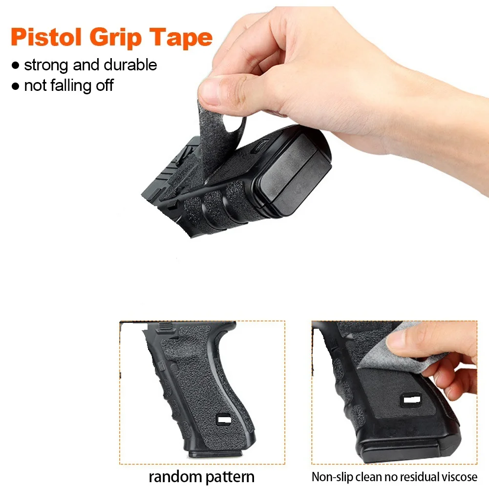 Non Slip Rubber Texture Grip Wrap Tape Glove For Glock 17 19 23 Holster