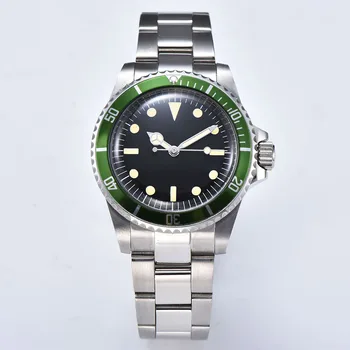 

automatic Men's 39.5mm watch luminous hands acrylic dome luxury stainless steel case bracelet aluminum bezel free shipping RO-4