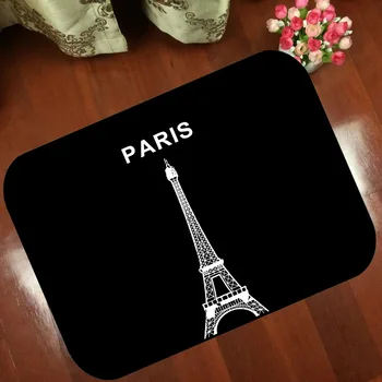 

Floor Mats Anti Slip Mat Cartoon animation Eiffel Tower Paris Printed Pattern Carpet Rug for Bathroom Door Living Room