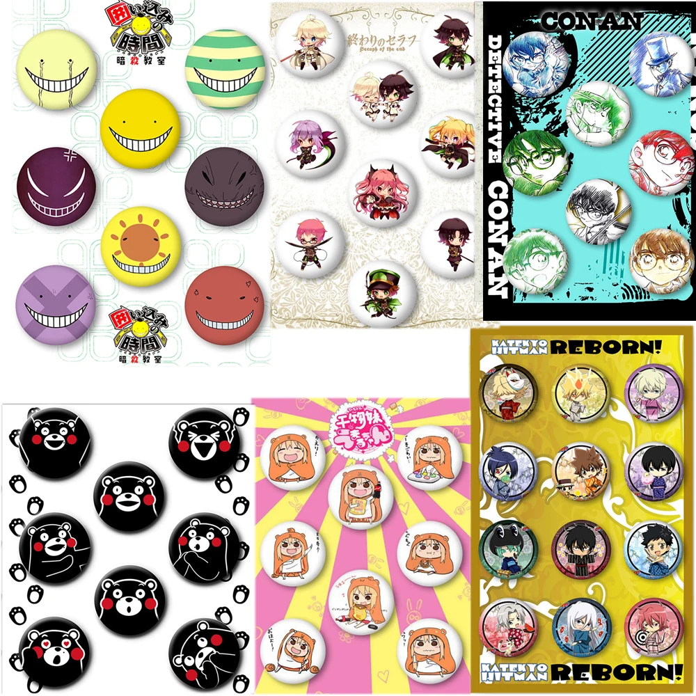 REBORN Conan значок косплея Kumamon сераф конец брошка мультфильм набор DRRR Himouto! Umaru chan