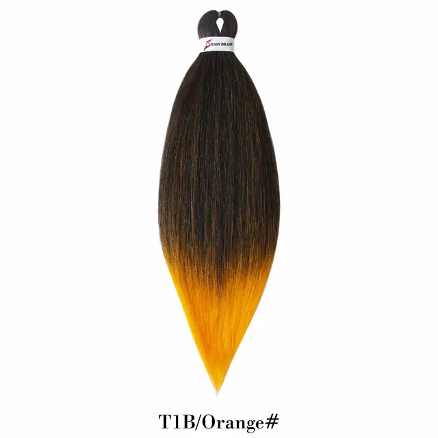 Pre Stretched Kanekalons Braiding Hair Easy Crochet Braid Hair Extension Yaki Straight Ombre For Woman Aigemei EZ Braids T1B/Blue