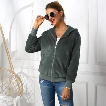 

2019 Autumn Winter Faux Fur Coats Rabbit Fur High Waist Slim Fit Overcoat Zipper Jackets Warm Hoodies Short Coat Chaqueta Mujer