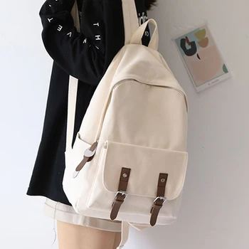 

New Korean Japan StyleTeenagers Fashion Design Women Canvas Backpack Middle School Student Useful Book Bags Girls Leisure Travel