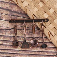 1/12 Dollhouse Miniature Accessories Mini Shovel Soup Spoon Storage Holder Simulation Furniture Kitchen Utensils For Decoration 1