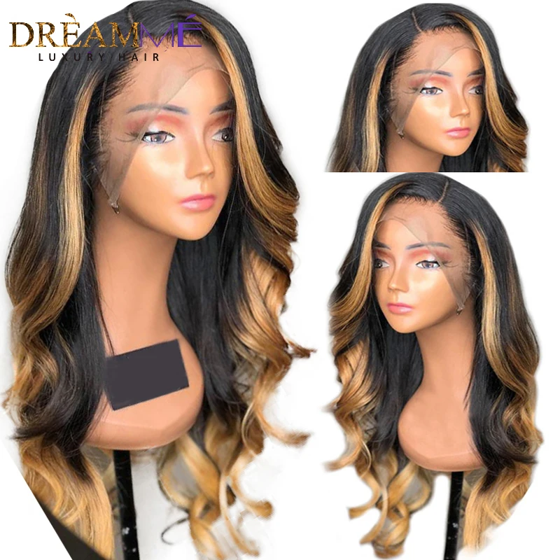 Ombre-Blonde-Highlight-Human-Hair-lace-Front-Wig-With-Baby-Hair-13X6-Brazilian-Wavy-Remy-Hair (1)