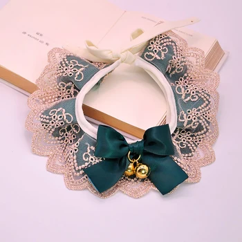

Bowknot Bell Adjustable Pet Dog Puppy Cat Neck Scarf Bandana Collar Neckerchief Cat Neck Decor Dress Up Drop Shipping Sale