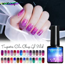 WiRinef 8 мл термальный меняющий Цвет Гель-лак для ногтей температура замочить от УФ Гибридный лак Волшебный Гель-лак