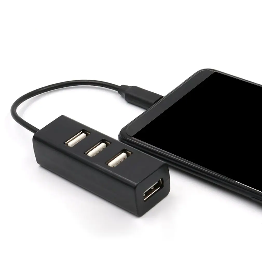 Mini 4-Порты и разъёмы разветвитель адаптер мини-usb 2,0 Hi-Скорость адаптер для ПК компьютер адаптер расширения usb-хаб