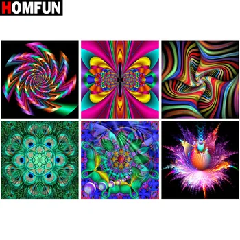 

HOMFUN Diy Full Square Round Drill 5D Diamond Painting Cross Stitch Diamond Embroidery "Color mandala scenery" Home Decor Gift