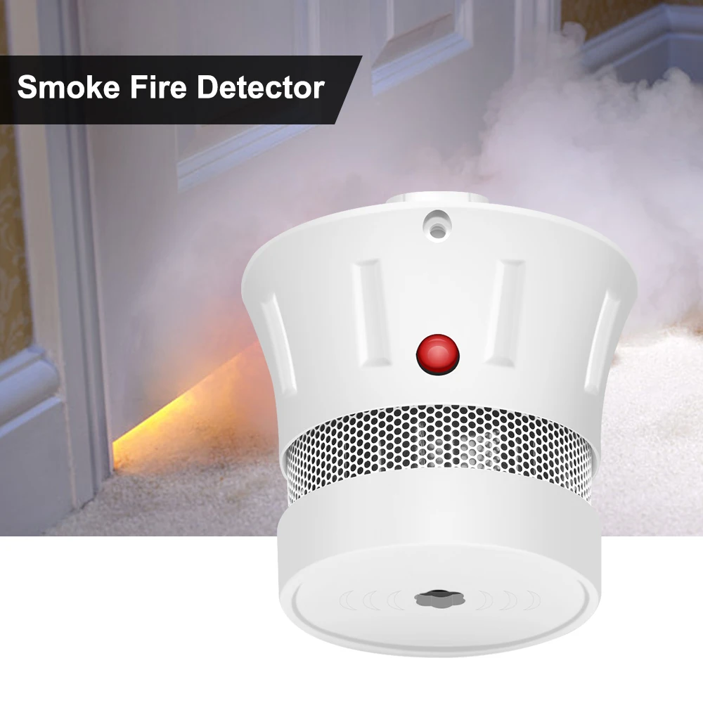 CPVan 2pcs/Lot Fire Smoke Detector 10 Years Battery Smoke Alarm Portable Alarm Sensor Alarm Fire For Home Security Alarm System