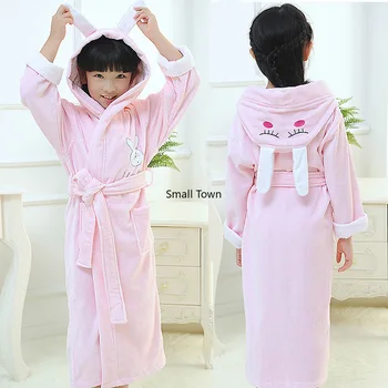 

100% cotton kids bathrobe cotton towel for boys and girls swimming bathrobe bath towel thickened pajamas winter beach towels