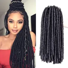 

Ushine Synthetic Faux Locs Braiding Hair Extensions Ombre Dreadlocks Crochet Braids Straight Goddess Locs Hair Golden Beauty