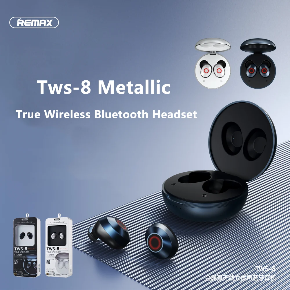 Беспроводные наушники Remax TWS 8 5 0 Bluetooth вкладыши 3D стерео звук с поддержкой