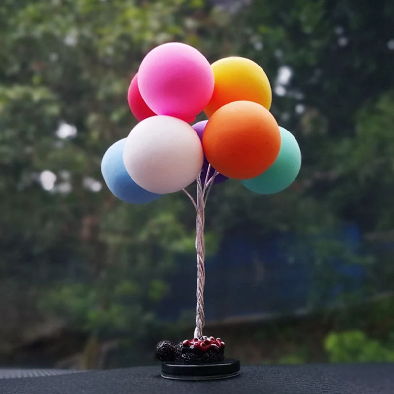 

Charming Auto Ornaments Multicolour Lovely Balloon Car Decoration Mini Console Dashboard Decoration Car Interior Supplies