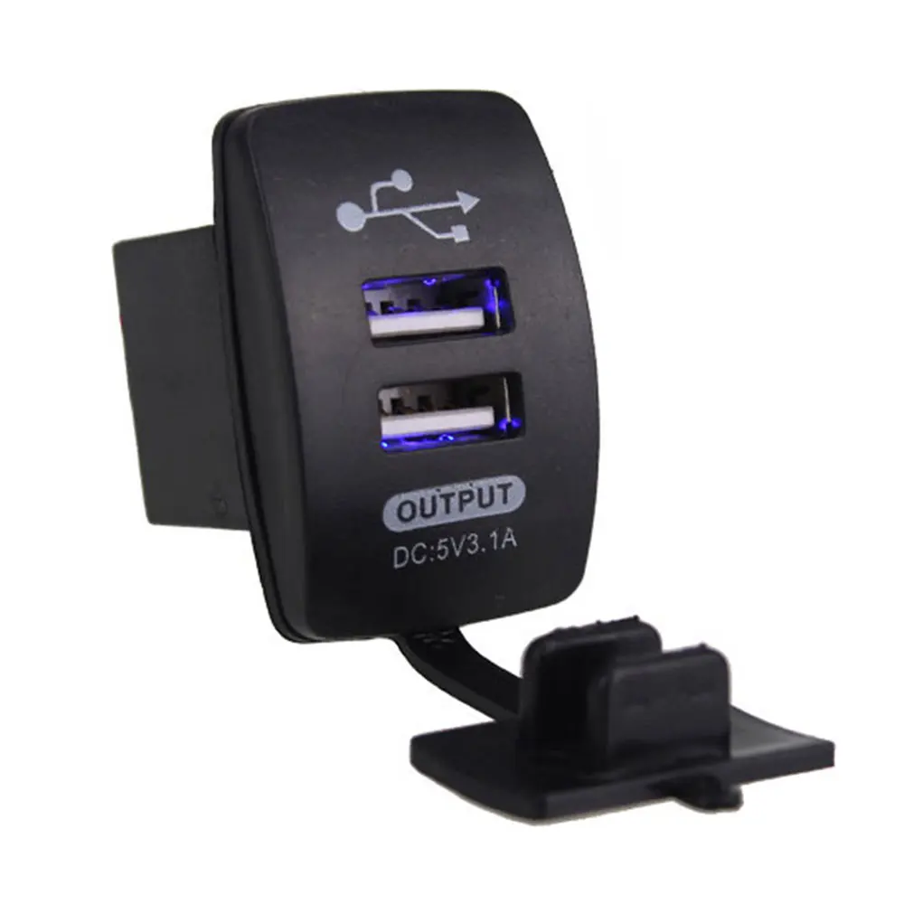 Черный USB зарядное устройство Автомобильное USB зарядное устройство рокер практичное автомобильное зарядное устройство для универсального