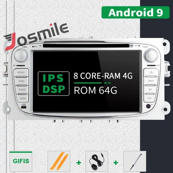 

8Core 4G RAM IPS DSP Android 9 Car Radio Multimedia For Ford Focus 2 3 mk2 Mondeo 4 Kuga Fiesta Transit Connect S-MAX C-MAX OBD2