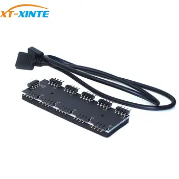 

RGB Hub 12V 4PIN / 5V 3Pin Splitter 10 HUB for Motherboard AURA LED Light Strip Fan Computer Case Sync Motherboard Acrylic Shell