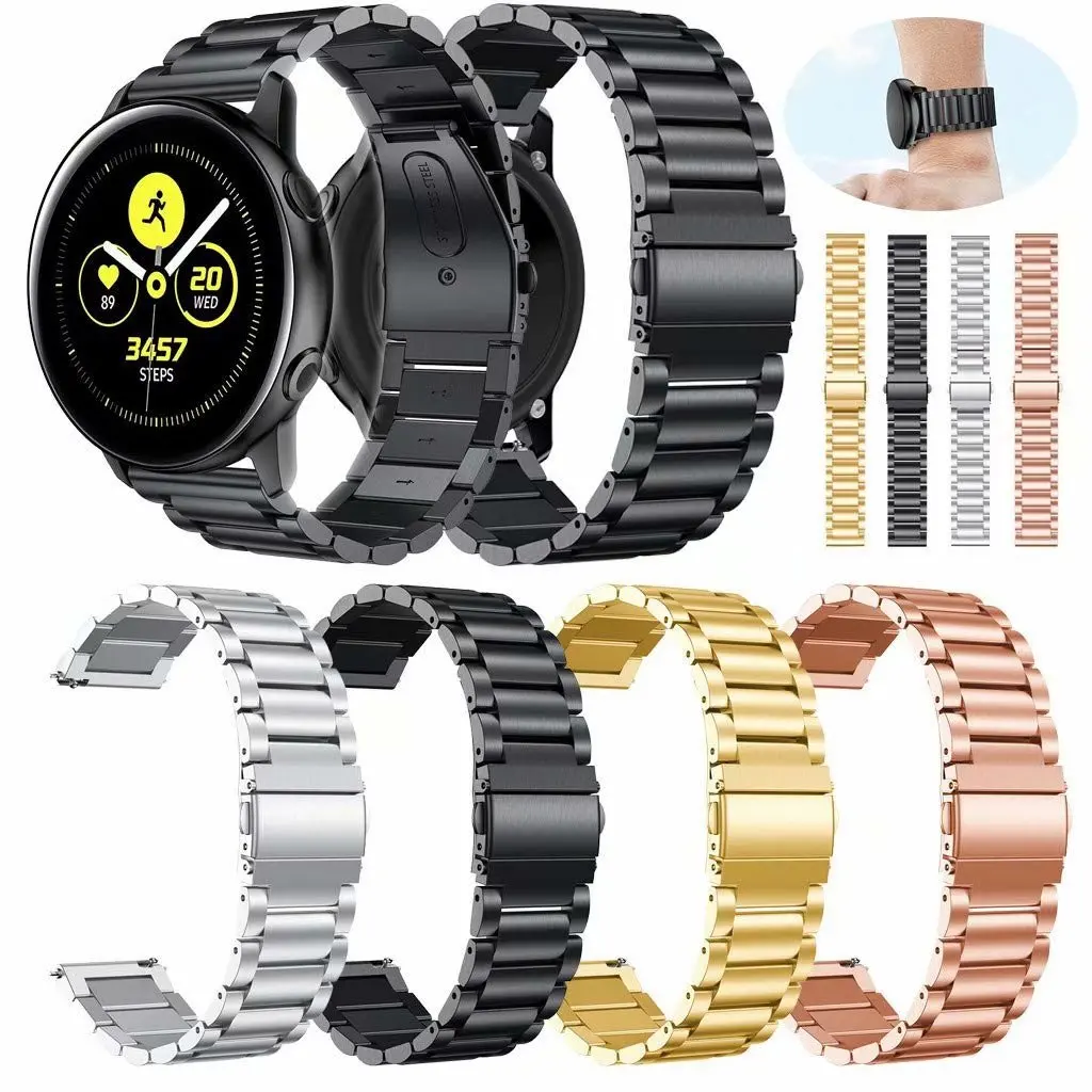 Stainless Steel Link Bracelet Strap for Samsung gear S2 S3 Galaxy Watch Active 42mm 46mm 22mm 20mm Huawei 2 gt Watchband | Наручные часы
