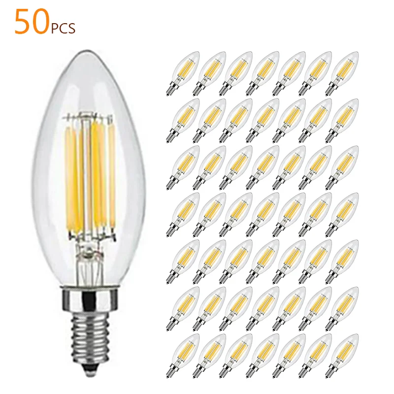 C35 6W Dimmable Led Bulb E12 E14 Filament Candle Light Bulb 2700k 6000k Cold Warm White Edison Retro Candelabra Antique Led Lamp vintage edison bulb retro light bulb st64 e27 220v antique tungsten filament screw bulb edison lamp bulb decorative 40w 60w