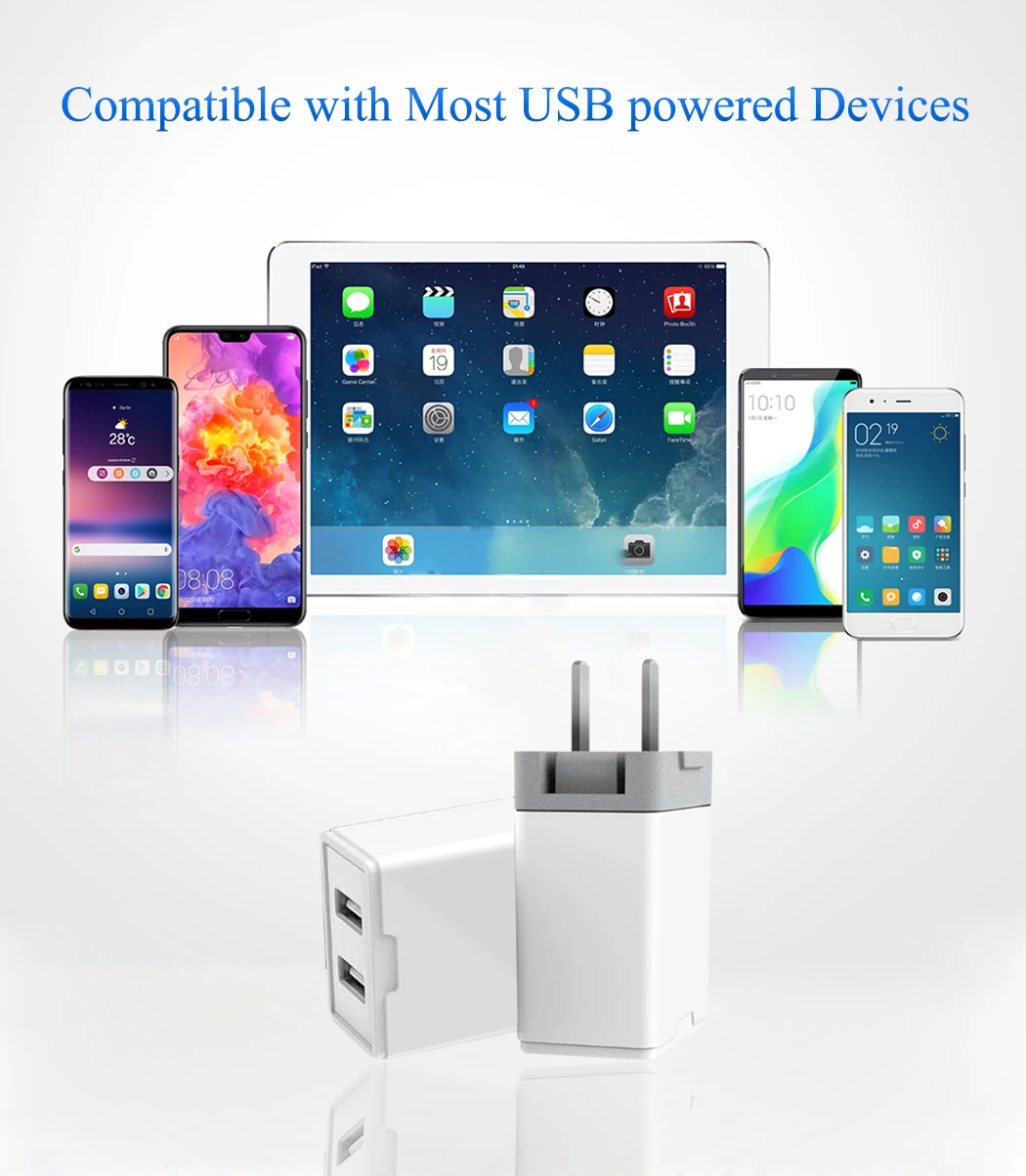 Двойной порт USB зарядный адаптер iPhone7p Мобильный телефон Apple размещение Универсальный 5 В/2,4 A быстрое зарядное устройство