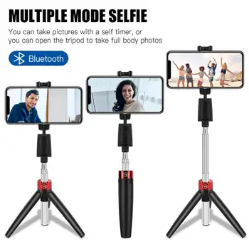 

3 In 1 Selfie Stick Phone Holder Tripod Extendable Monopod with Bluetooth Remote for Smartphone Selfie Stick Artifact Rod