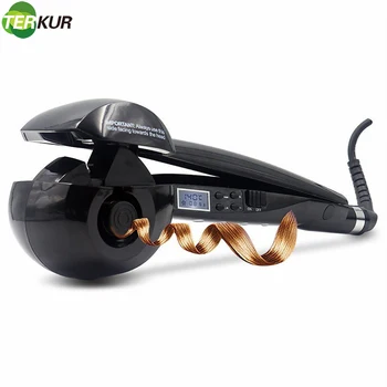 

Automatic Hair Curler Ceramic Curling Iron Salon Professional Rotating Styling Curl Spiral Machine Tool with LED Digital Display