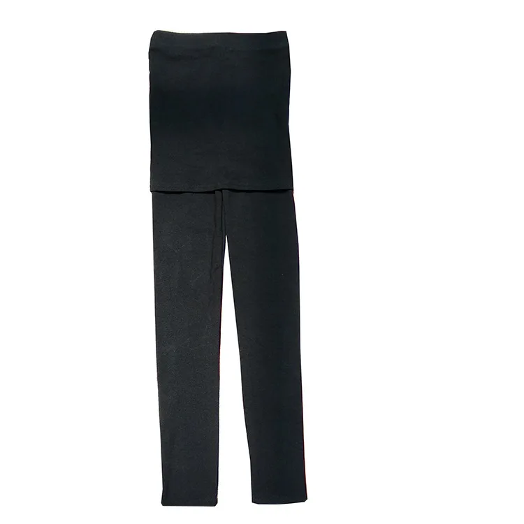 Outdoor Sex Pants For Women FakeTwo Piece Long Pants Cotton Skinny High Waist Leggings Female Open Zipper Black Sexual Trousers